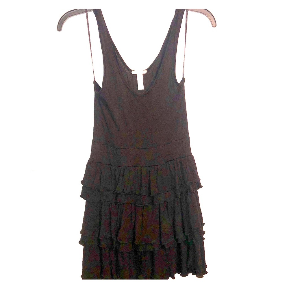 Black Ruffled Mini Dress